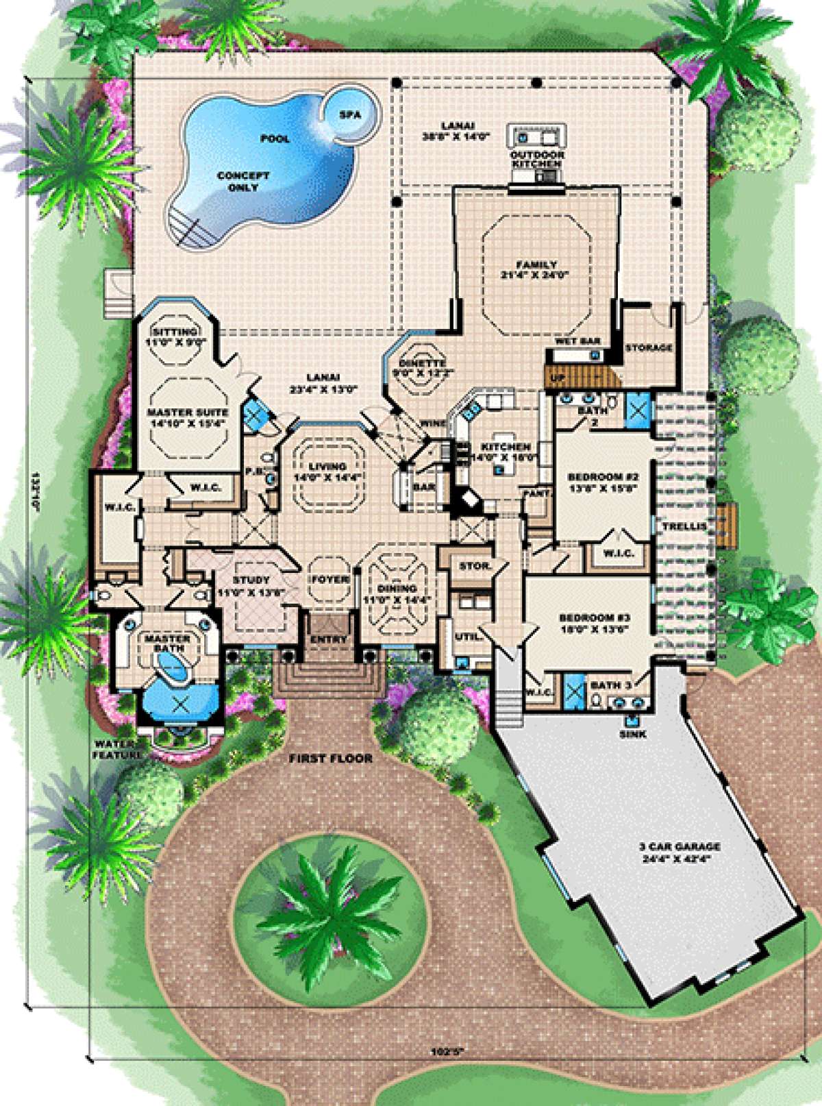 Floorplan 1 for House Plan #1018-00167