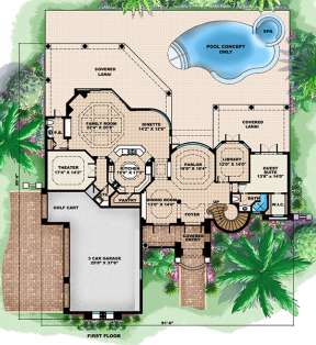 Floorplan 1 for House Plan #1018-00168