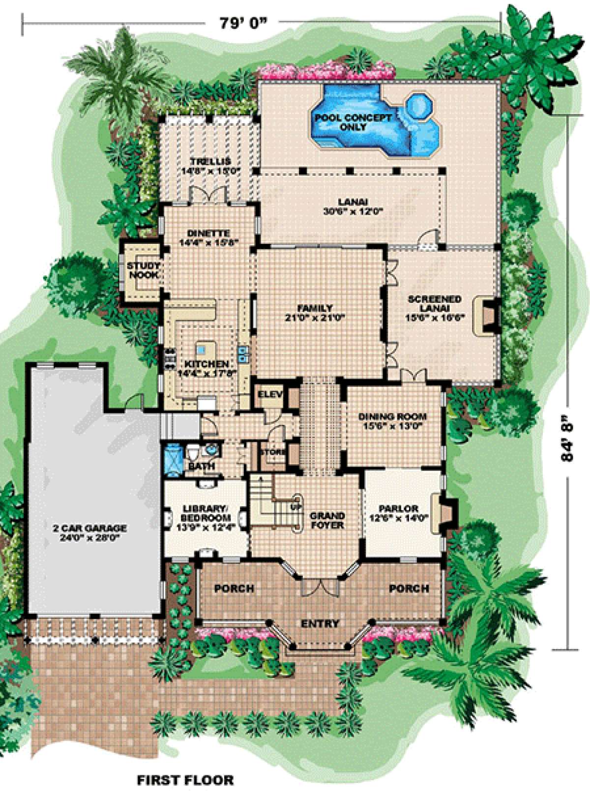 Floorplan 1 for House Plan #1018-00169