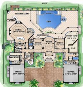 Floorplan 1 for House Plan #1018-00170