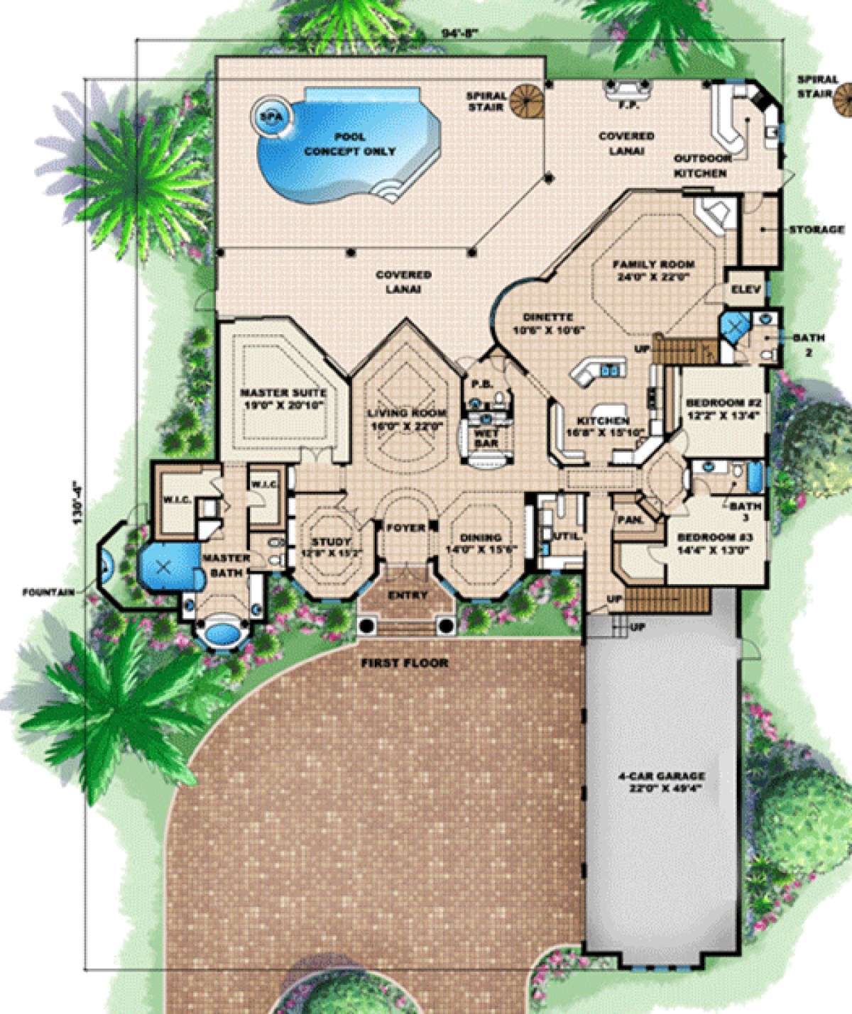 Floorplan 1 for House Plan #1018-00173