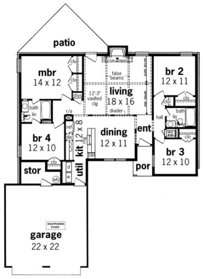 Floorplan1 for House Plan #048-00055