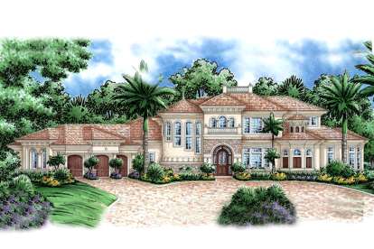 Florida House Plan #1018-00175 Elevation Photo