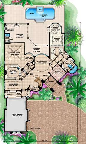Floorplan 1 for House Plan #1018-00175