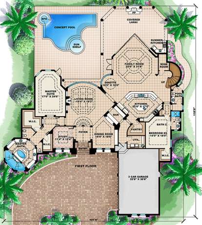 Floorplan 1 for House Plan #1018-00176