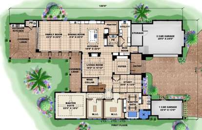 Floorplan 1 for House Plan #1018-00178