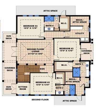 Floorplan 2 for House Plan #1018-00178