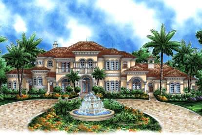 Florida House Plan #1018-00182 Elevation Photo