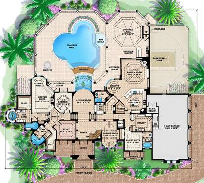 Floorplan 1 for House Plan #1018-00182