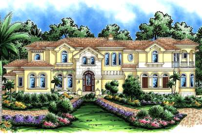 Florida House Plan #1018-00183 Elevation Photo