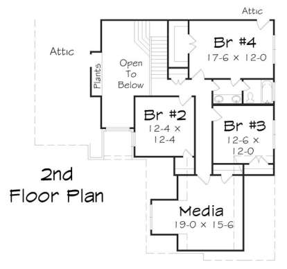 Floorplan 2 for House Plan #3367-00011