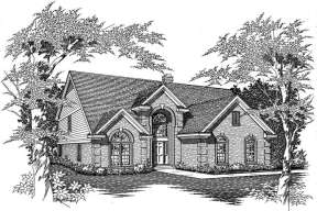 European House Plan #3367-00012 Elevation Photo