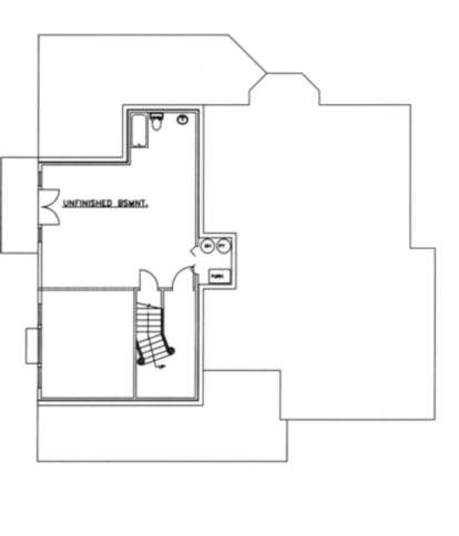 Basement Floor for House Plan #039-00285