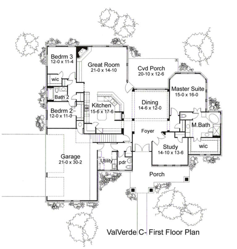 House Plan House Plan #16044 Drawing 1