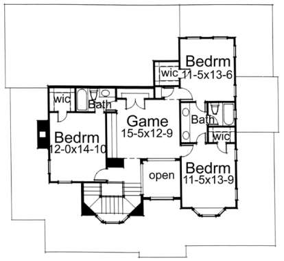 Second Floor for House Plan #9401-00069