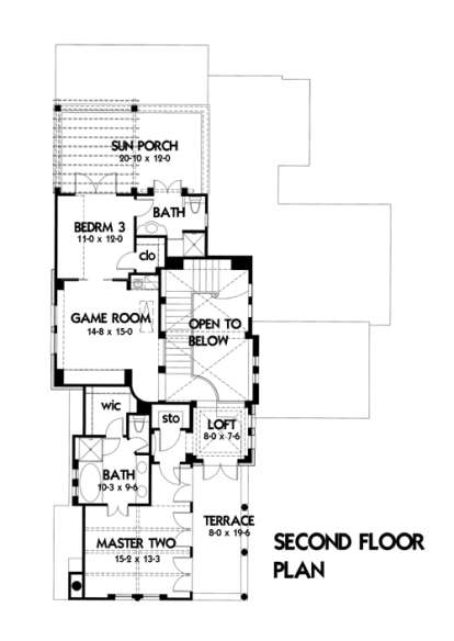 Second Floor for House Plan #9401-00072