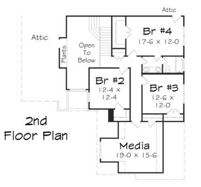Floorplan 2 for House Plan #3367-00014