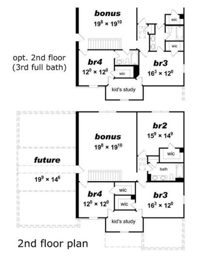 Floorplan 2 for House Plan #3367-00016