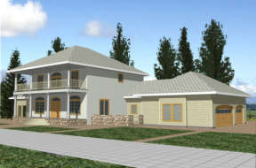 French Country House Plan #039-00287 Elevation Photo