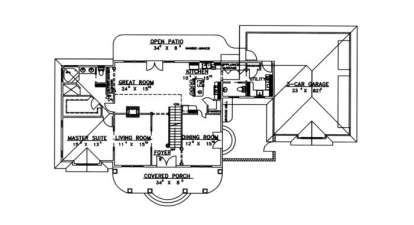 First Floor for House Plan #039-00287