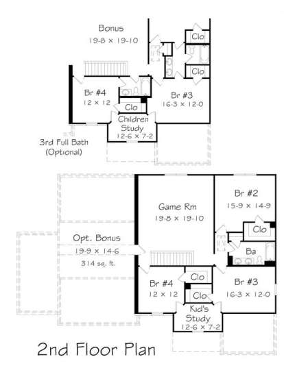 Floorplan 2 for House Plan #3367-00018