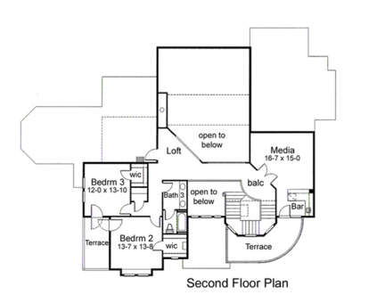Second Floor for House Plan #9401-00078