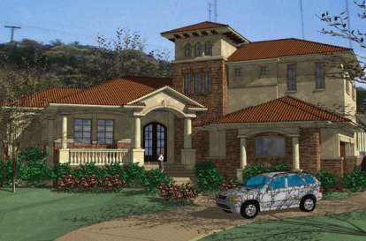 Mediterranean House Plan #9401-00079 Elevation Photo