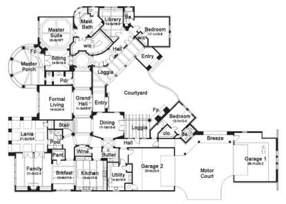 Floorplan 1 for House Plan #9401-00081