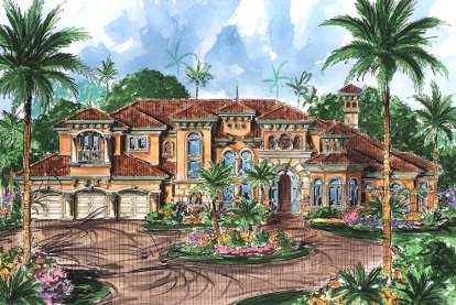 Florida House Plan #1018-00188 Elevation Photo