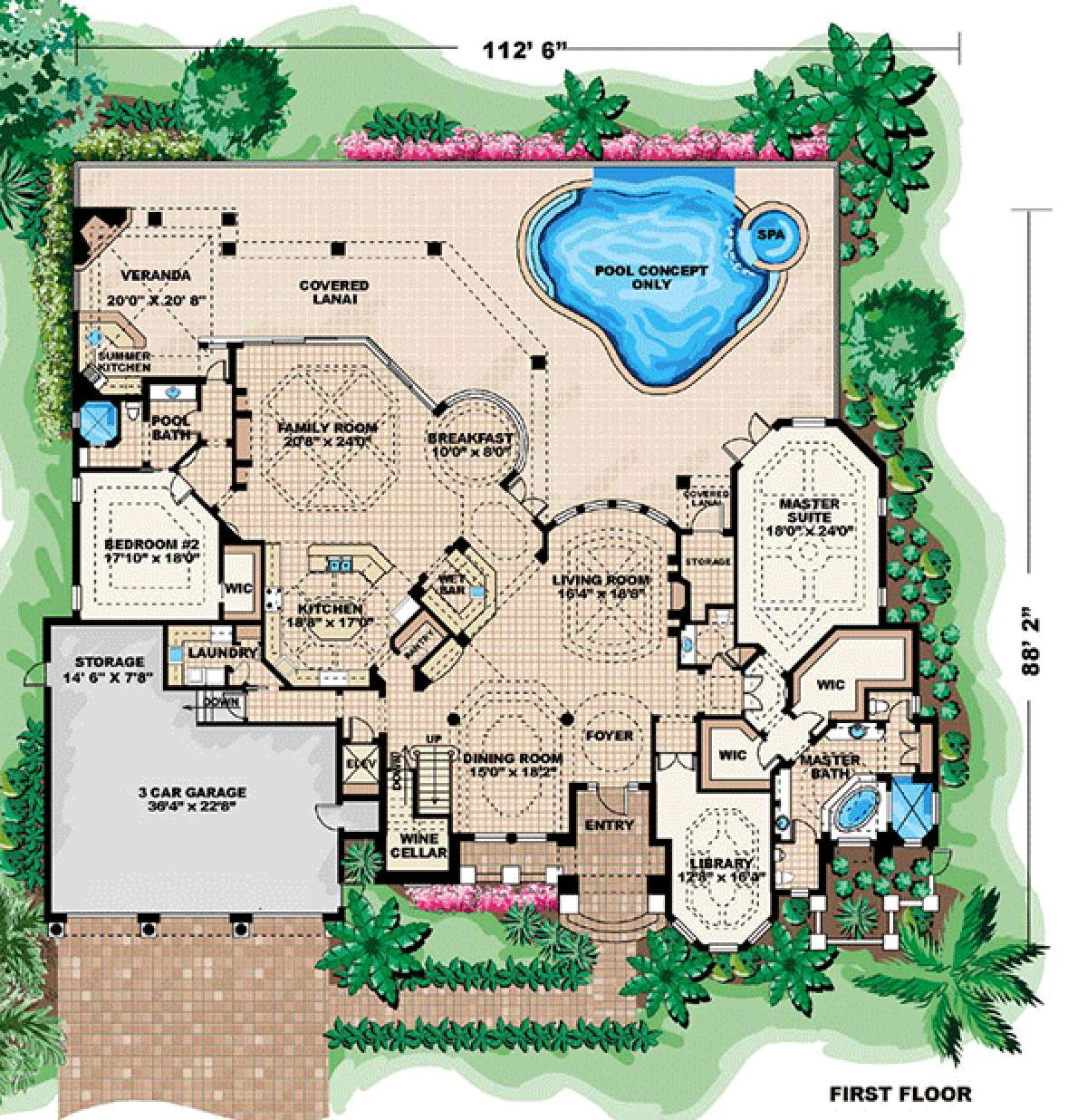 Floorplan 1 for House Plan #1018-00188