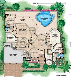 Floorplan 1 for House Plan #1018-00188