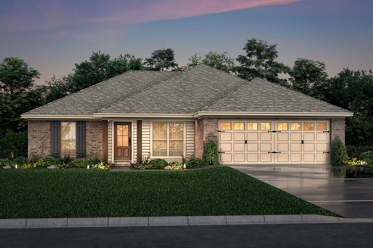 Ranch Plan: 1,300 Square Feet, 3 Bedrooms, 2 Bathrooms - 041-00054