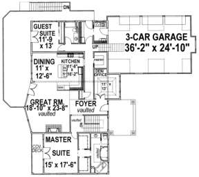 Main Floor for House Plan #039-00288