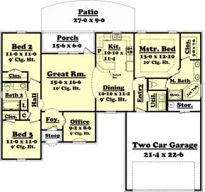 Main Floor for House Plan #041-00056