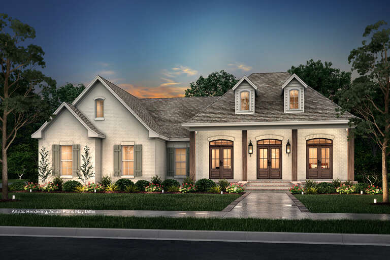French Country House Plan #041-00058 Elevation Photo