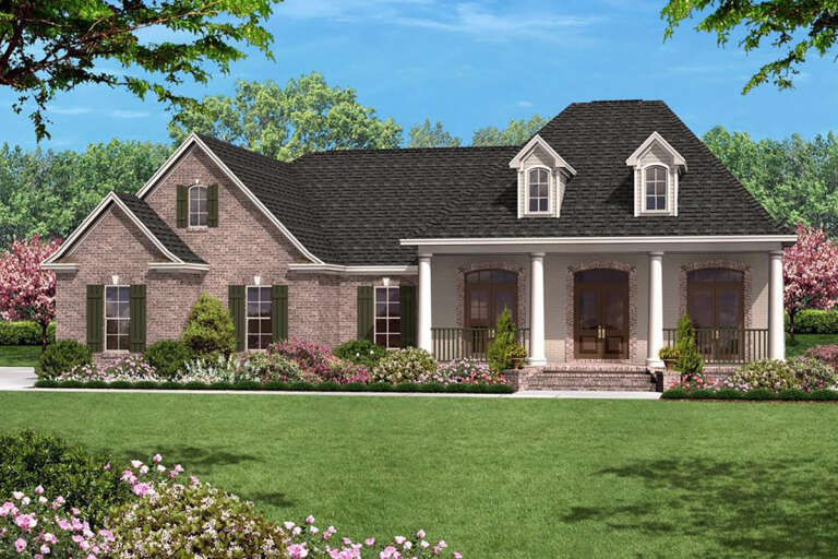 French Country House Plan #041-00058 Elevation Photo