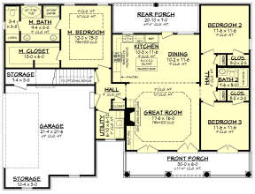 Main Floor  for House Plan #041-00058