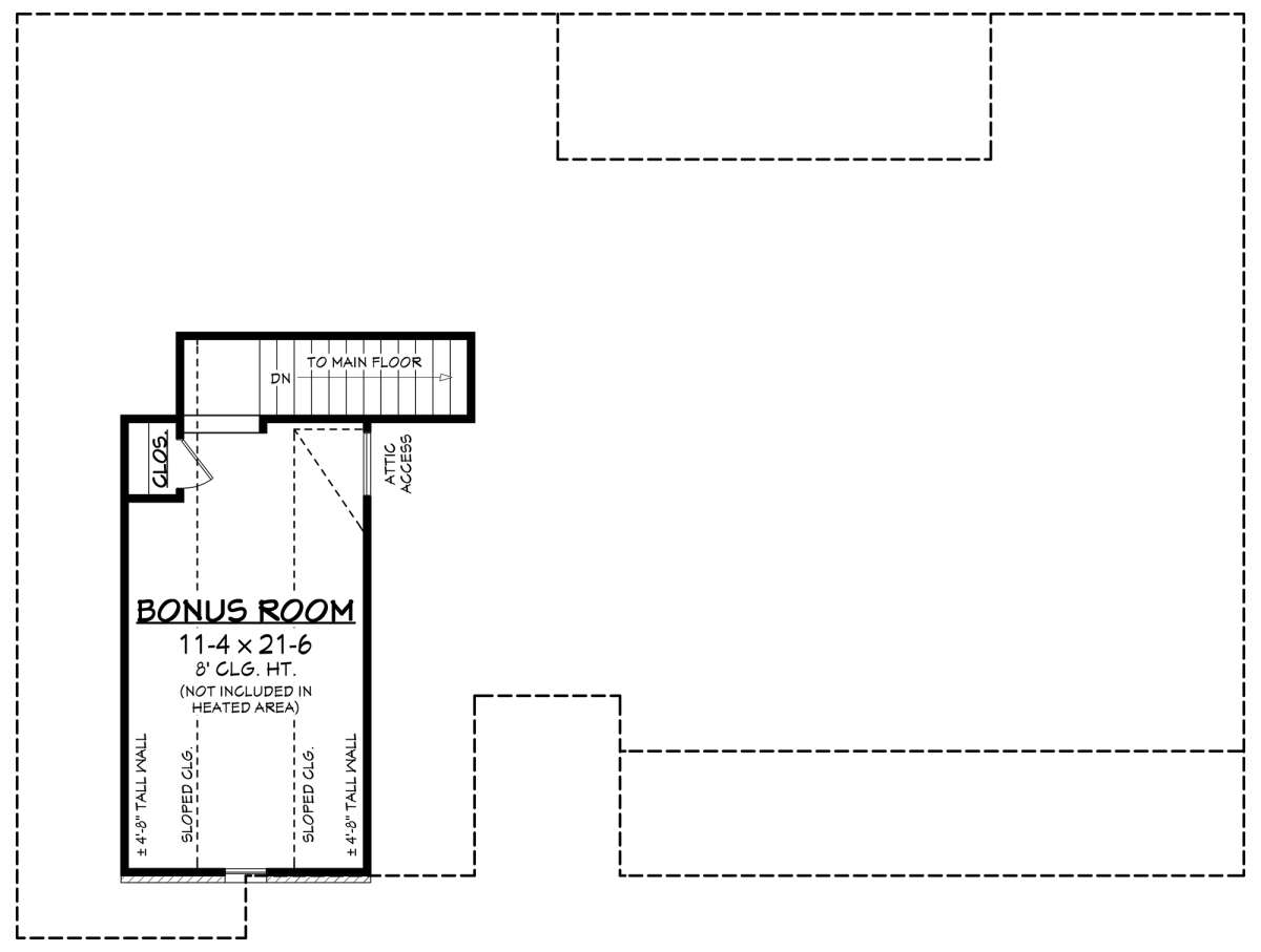 Bonus Room for House Plan #041-00058