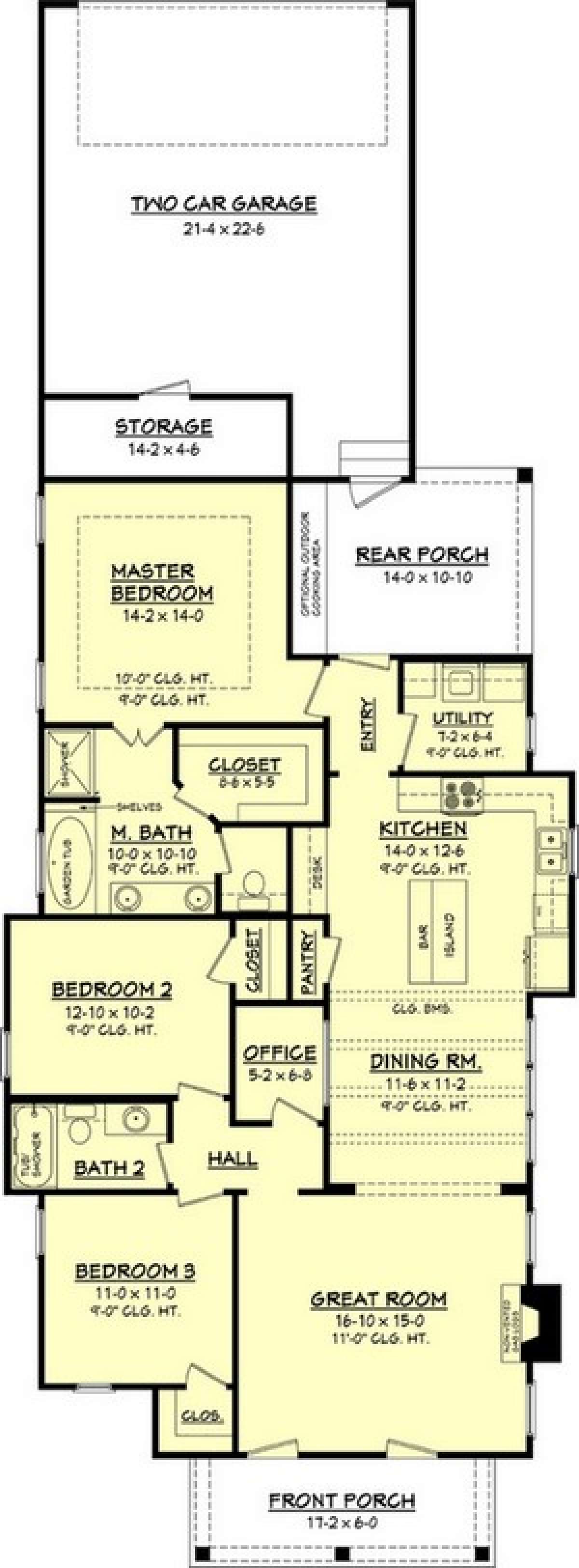 Main Floor for House Plan #041-00059