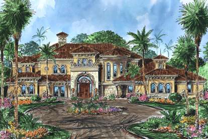 5 Bed, 5 Bath, 8319 Square Foot House Plan - #1018-00193