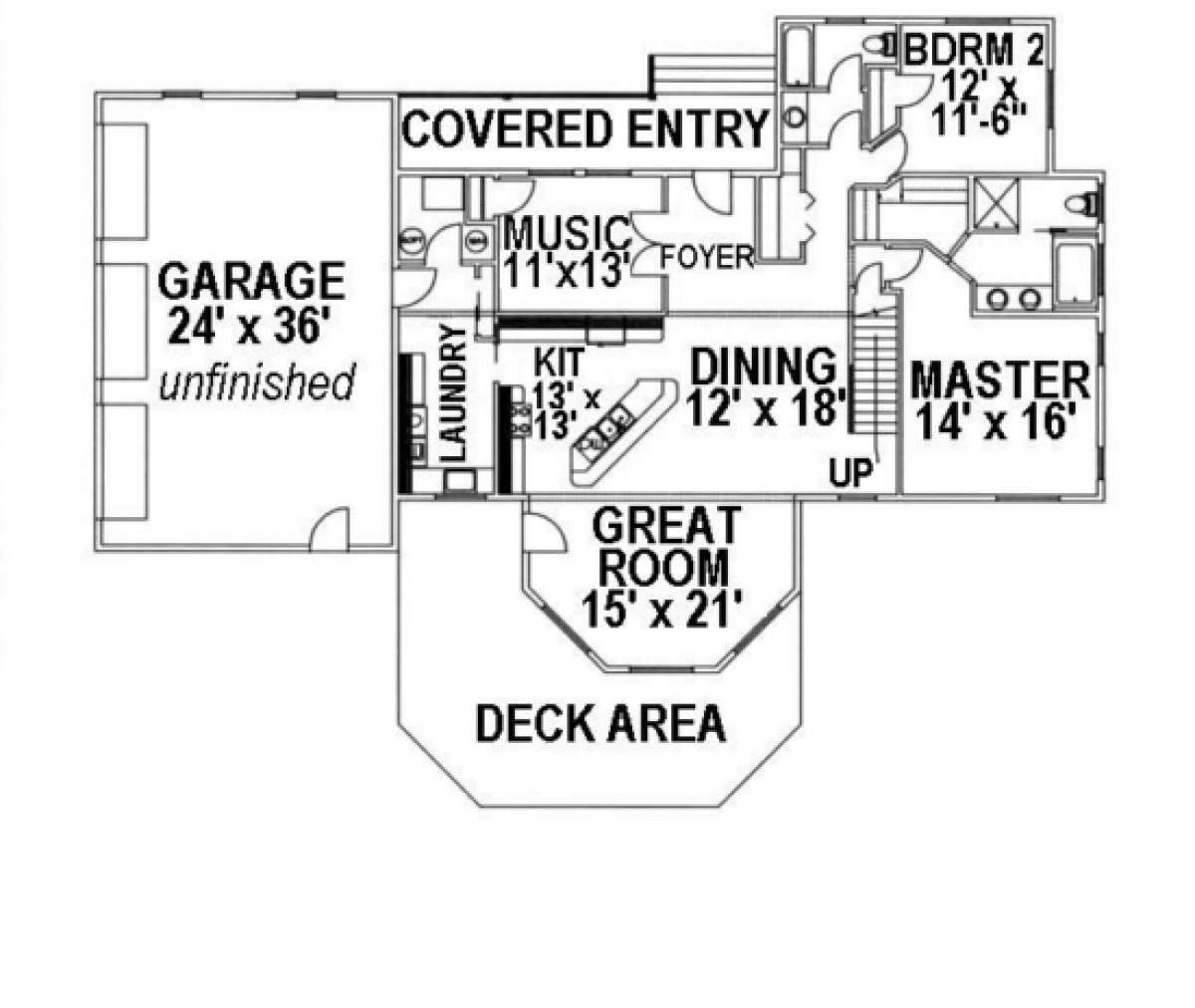 First Floor for House Plan #039-00289