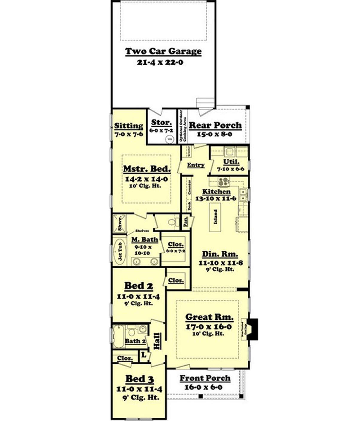 Main Floor for House Plan #041-00060