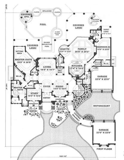 Floorplan 1 for House Plan #1018-00194
