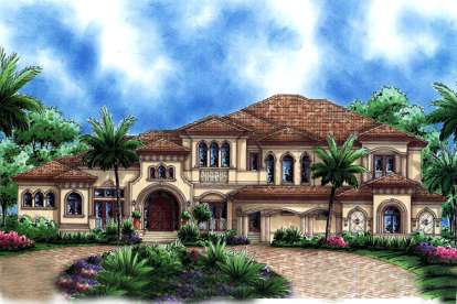 4 Bed, 5 Bath, 7384 Square Foot House Plan - #1018-00195