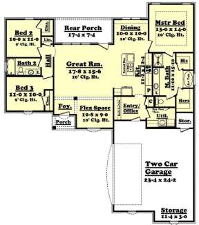 Main Floor for House Plan #041-00063