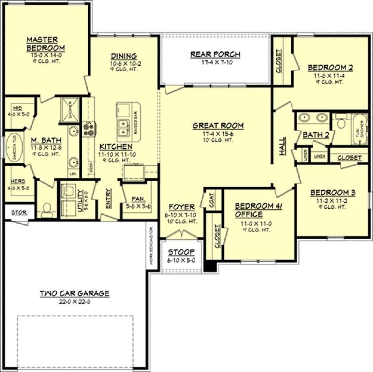 Main Floor for House Plan #041-00065