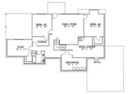 Basement Floor for House Plan #039-00290