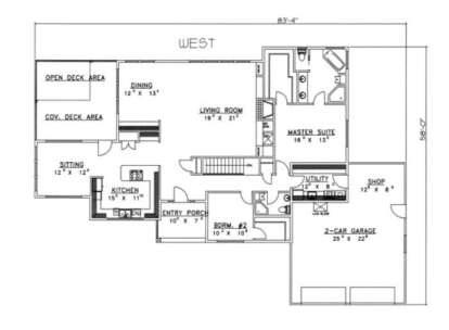Main Floor for House Plan #039-00290
