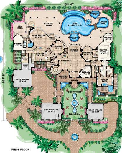 Floorplan 1 for House Plan #1018-00198