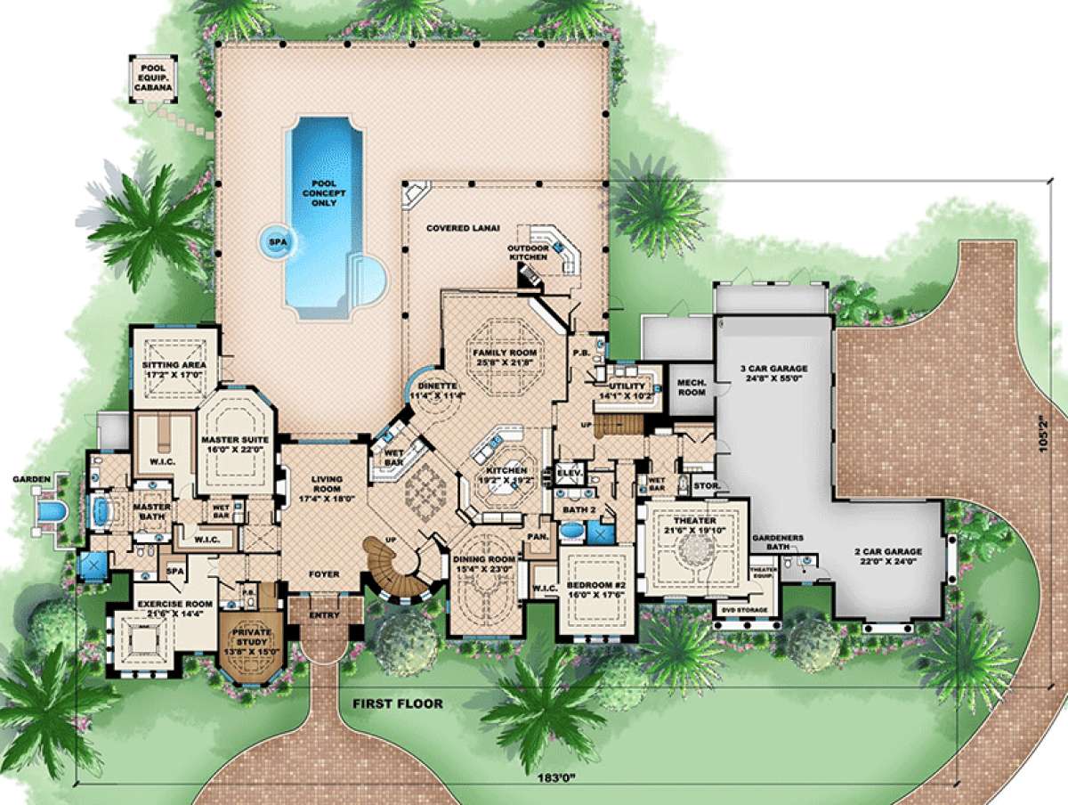 Floorplan 1 for House Plan #1018-00200